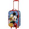 Topolino - Mickey Mouse Disney Topolino - Trolley valigia semirigida 3D da Viaggio e Tempo Libero, 2 Ruote, 26L, 52cm