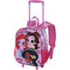 Principesse Disney - Zaino trolley asilo 3D per bambini, Poliestere, 31cm