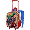 Avengers Marvel Avengers - Zaino trolley asilo 3D per bambini, Poliestere, 31cm