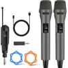 Aveek Microfono Karaoke Wireless 2.4GHz Doppio Microfono Portatile Ricaricabile USB C