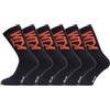 KTM Calzini Uomo e Donna 43-46, Cotone Set di 6, Nero N