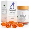 Mauritius Island Dogs Omega 3 Olio di Pesce 60 Softgel per Cani e Gatti con 180mg EPA, 120mg DHA, Taurina e Vitamina E per Pelo Lucido, Articolazioni Flessibile e Sistema Immunitario Forti | Qualità Premium (Salmone)