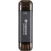 Transcend SSD esterno Transcend TS2TESD310C unità esterna a stato solido 2 TB Da USB tipo A C 3.2 Gen (3.1 2) Nero [TS2TESD310C]