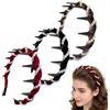 ASOMI 3 fasce per capelli vintage High Cranium, eleganti perle per donne e ragazze, fasce decorative per capelli (marrone, nero, rosso)