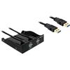 Delock Pannello frontale Delock USB 3.0 a 2 porte - Connettori sul pannello frontale dell'alloggiamento di archiviazione