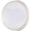 FABAS LUCE Olly Plafoniera LED a soffitto in metallo e policarbonato, luce calda 3000K, 30W, IP54, design circolare minimalista bianco, codice 3315-65-102
