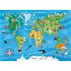 Nathan Puzzle Mappa del Mondo - Giocattolo educativo 100 pezzi per bambini