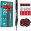 COSLUS - Trapano elettrico portatile senza fili per unghie: lima elettrica per unghie in gel, 35.000 giri/min, con display a LED e 25 velocità