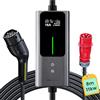 VDL POWER Colonnina Ricarica Auto Elettrica 11kW | 6-16A | 8m, Tipo 2 CEE Wallbox 11kW, Stazione Carichino Auto elettrica Mobile, EV Cavo di Ricarica Tipo 2 con LCD Controllo Digitale, IP65, IEC 62196-2