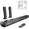 ULTIMEA 2.2ch Soundbar Staccabile 2 in 1 con App, Soundbar TV Bluetooth 5.3, 3 Modalità di Equalizzazione, Altoparlanti con Bassi Regolabili, ARC/Ottico/Aux, Apollo S40 Pro