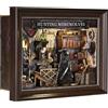 ETKVR Book Nook Kit, Libreria a Forma di Cornice, Kit per Casetta Delle Bambole in Miniatura da Fissare Alla Parete, Modello di Puzzle 3D in Legno Fai da Te per Decorare La Libreria - Werewolve