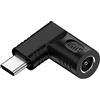 chenyang USB C 65W Connettore, presa DC 5.5x2.1mm ingresso su USB tipo C connettore di alimentazione ad angolo retto da 90 gradi adattatore di ricarica per laptop telefono