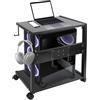 CISSIYOG Porta PC con Rotelle, Supporto per Computer Tower Regolabile in Altezza