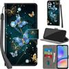 PHINIENLAND Cover per Samsung Galaxy A05s Case PU Pelle Custodia [Kickstand] [Chiusura magnetica] [Slot per Schede], Portafoglio Flip Custodia per Samsung A05s,Farfalla