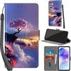PHINIENLAND Cover per Samsung Galaxy A55 5G Case PU Pelle Custodia [Kickstand] [Chiusura magnetica] [Slot per Schede], Portafoglio Flip Custodia per Samsung A55 5G,Montagna
