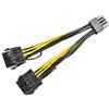 Gintai - Cavo di Alimentazione per Scheda Grafica CPU 8 Pin Maschio a Doppio PCIe 8 Pin Femmina, Ricambio per NVIDIA Tesla K80/M40/M60/P40/P100 030-0571-000 (10 cm)