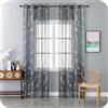 GIRASOLE HOME Coppia Tende Filtranti Fantasia Argentata Effetto Marmo 2 Pannelli da 140x285cm con Occhielli, Grigio
