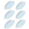 Poliplast - Set da 6 Maniglie, Design ovale per Cucina, Armadio e Cassetti, per Bambini, Articolo 29, Verniciato a mano, Colore Azzurro