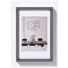 walther design acciaio 40 x 50 cm con passe-partout, cornice in plastica Steel Style ES050D