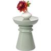 Relaxdays Tavolino e Sgabello Conico in Metallo, Decorativo, 45x38x38 cm, Salvia