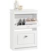 SoBuy Scarpiera Salvaspazio Slim Mobiletto da Ingresso con 2 Ante a Ribalta, Armadio Portascarpe Scarpiera Legno Moderna per Ingresso, Corridoio o Camera da Letto 54x24x83cm Bianco FSR78-W