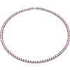 Swarovski Matrix Collana Tennis, con Zirconia Swarovski a Taglio Tondo, Placcato in Tonalità Rodio, Taglia M, Rosa