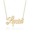 UMAGICBOX Collana con nome personalizzato | 14 stili di font tra cui scegliere | Ciondolo personalizzabile in acciaio inossidabile placcato in oro 18K e argento sterling | Un regalo indimenticabile