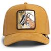 Goorin Bros. Cappello Trucker Golden Goat Metallic The Farm, marrone con toppa di capra ricamata