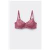 Tezenis Reggiseno Balconcino Non Imbottito Pizzo Riciclato Paris Donna Rosa