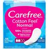 Carefree Salopette Cotton Feel Normal con profumo fresco, taglia normale, 56 pezzi (confezione da 4)