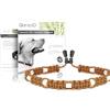 Ganzoo collare ornamentale per cani in ceramica EM con tubi EM Pipes, Paracord 550 intrecciato con perline decorative, morbido e traspirante, taglia XS 26-32 cm, regolabile con cordino, Diamant Topaz