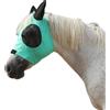 Gallopoff Maschera antimosche per cavalli, grande spazio per gli occhi con orecchie, super confortevole, elastica, protezione UV per cavallo verde pony