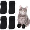 KEQAR 4 Pezzi Scarpe Regolabili per Gatti in Rete Traspirante, Protezione per Zampe di Gatto, Stivaletti per Bagno, Taglio Unghie, Controllo Veterinario