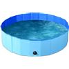 BPS BUENA PET SHOP BPS BPS-15900 - Piscina pieghevole per animali domestici, 80 × 20 cm, in PVC resistente, portatile, con drenaggio, ideale per animali domestici