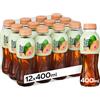 Fuze Tea, Bevanda Rinfrescante Analcolica di Té al Gusto Pesca e Rosa, Senza Zuccheri - 12 Bottiglie da 400 ml