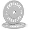 PhysKcal Dischi Olimpici Change Plates Colorati con Inserti in Acciaio Inossidabile da Ø50 mm, Set di Dischi Frazionari 2 x 1 kg, Rivestimento in Gomma