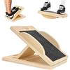 Ruikcoll Allungatore per Polpacci, Balance Board in Legno 2 in 1, Tavola Inclinata Portatile, Angoli Regolabili,per Caviglie E Fianchi,per Principianti E Avanzati