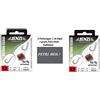 Jenzi - Set di 2 pezzi (16 rigs) Metd Feeder Hair Rig con Quickstop, lunghezza 12,0 cm, diametro 0,22 mm, misura 12 + adesivo Petri Heil!