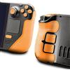 Luck&Link Controller Grip per Steam Deck OLED & LCD,Kit di pelle textured,Controller antiscivolo assorbenti di sudore Maniglia, pulsanti, scateni, D-pad (Ultra - Arancione brillante)