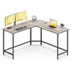 VASAGLE Scrivania per Computer a Forma di L, 140 x 140 x 76 cm, Scrivania ad Angolo, per Ufficio Studio, Greige Melange e Nero Inchiostro LWD073B02V1