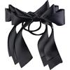 Ymhapp 2 elastici per capelli con fiocco in corda nera, accessori per acconciature per ragazze e coda di cavallo