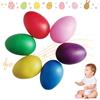 Bavooty Musical Egg,Uova Shaker,Egg Maracas,Uova di Pasqua per Bambini,Uovo Musicale A Percussione,Percussion Egg Shaker,Musical Egg Shaker,Adatto per Attività Genitore-Figlio (6 Pezzi,Colore Casuale)