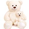 SNOWOLF FamilyBears Orsacchiotto di peluche grande orsacchiotto giocattolo per bambini fidanzata (FamilyCream, 100cm)