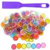 DIFLAX Set di Bastoncini magnetici da Bingo bacchetta magnetica per bambini 100 Multicolore Gettoni magnetici del Lotto per contare Le Patatine Scolastiche e i Giochi di Plastica (Set Viola)