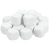 QUARKZMAN 20Pcs Dadi Esagonali Lisci Arrotondati 16mm/0.6Pollice Dadi In Acrilico Con Superficie Levigata Per Party Giochi Da Tavolo Fai Da Te Artigianato Conteggio Insegnamento, Bianco
