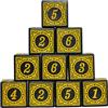 SmartDealsPro Confezione da 10 dadi D6 a sei lati da 16 mm per DND MTG PRG Wow gioco da tavolo insegnamento matematico (lettera gialla)