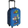 Undercover - Trolley per bambini Super Mario - ampio scomparto principale - compagno di viaggio ideale - asta telescopica regolabile e fissabile