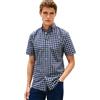 Tommy Hilfiger Uomo Camicia Poplin Check Regular Fit, Blu (Carbon Navy/Check), S