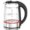 Cuisinart Bollitore in vetro 1,7 L con controllo temperatura variabile, ebollizione rapida 3 kW, design doppia parete, beccuccio antigoccia, base girevole 360°, touch screen, senza BPA