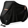 Zepphi Telo Coprimoto Impermeabile, Telo Moto per Esterno 190T Poliestere, Copertura per Moto con Fori di Blocco, Copri Moto da Esterno Anti UV e Antivento, Antifurto Copertura Motociclo